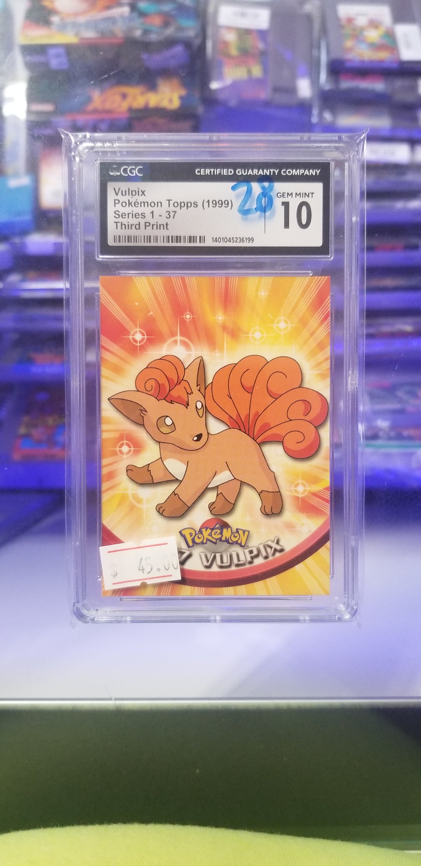 Vulpix Topps Pokemon(1999) CGC 10 Gem Mint