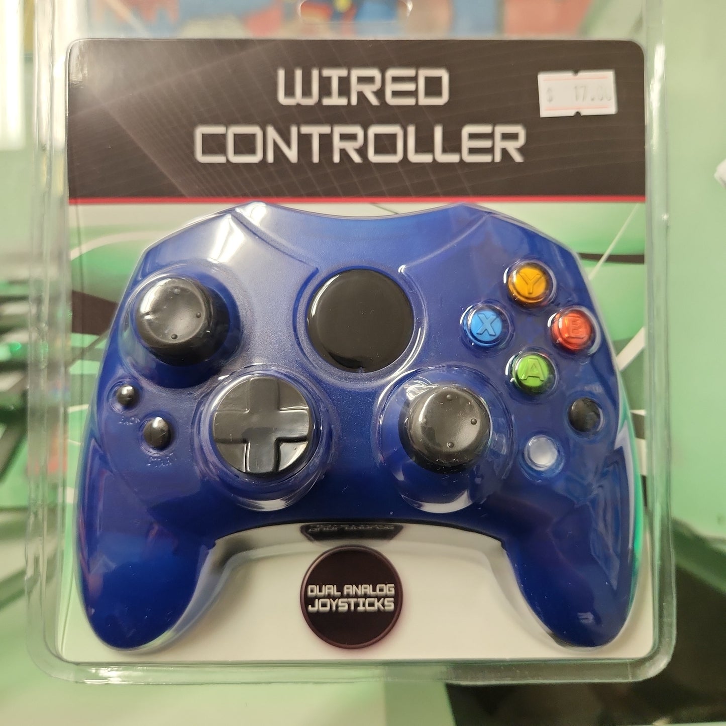Xbox wired controller blue