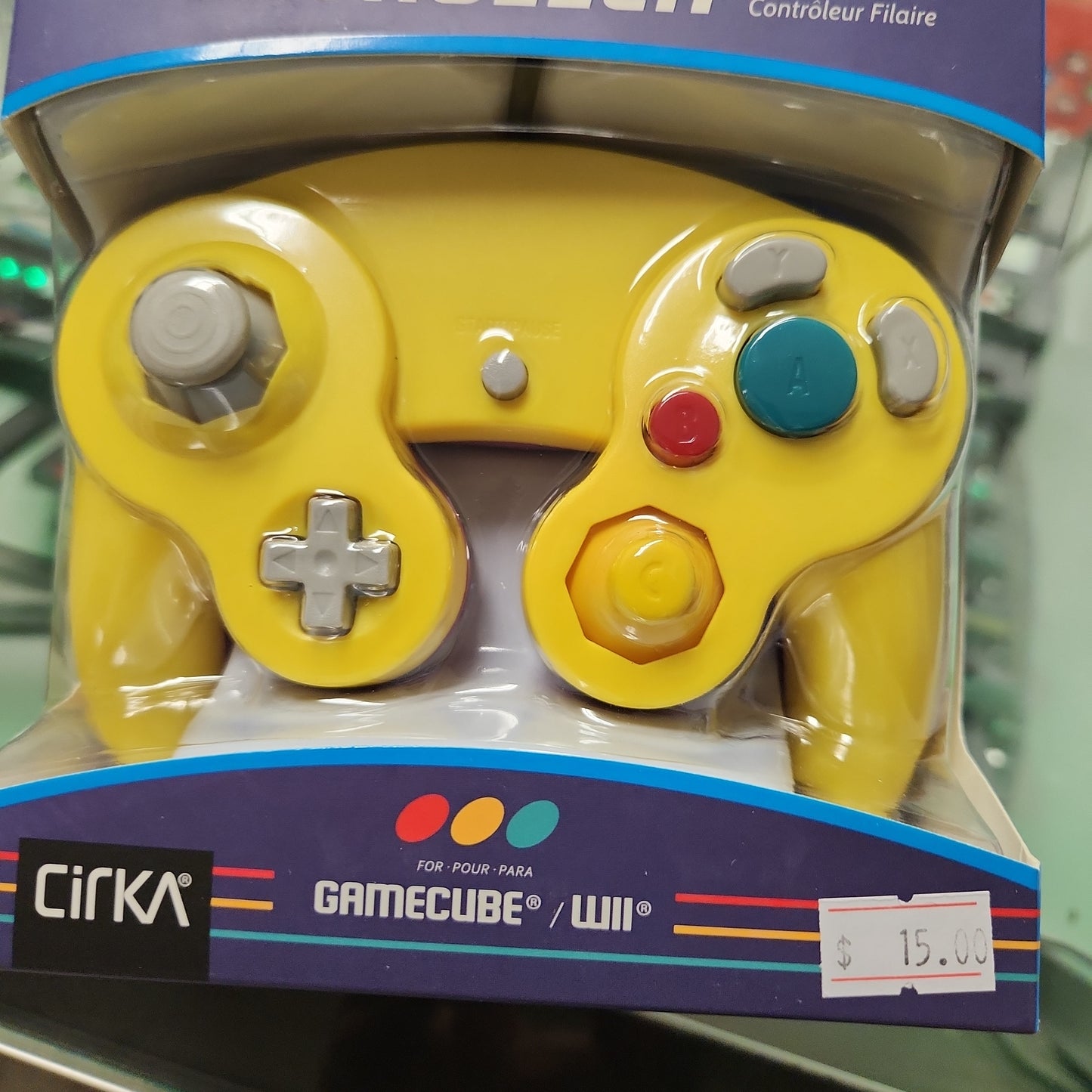 Gamecube/wii controller yellow/purple