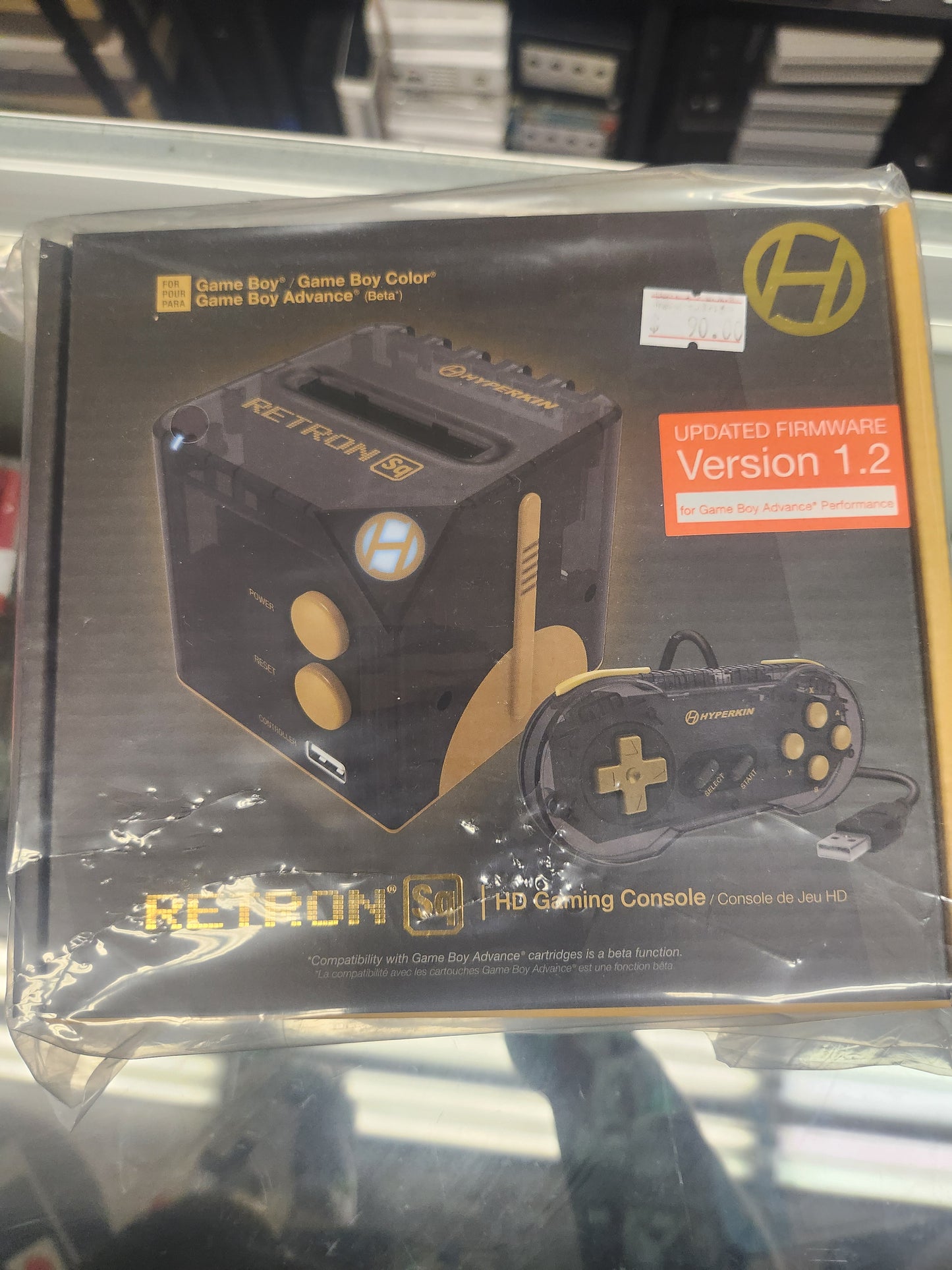 Retron Sq gameboy hd blk/gold