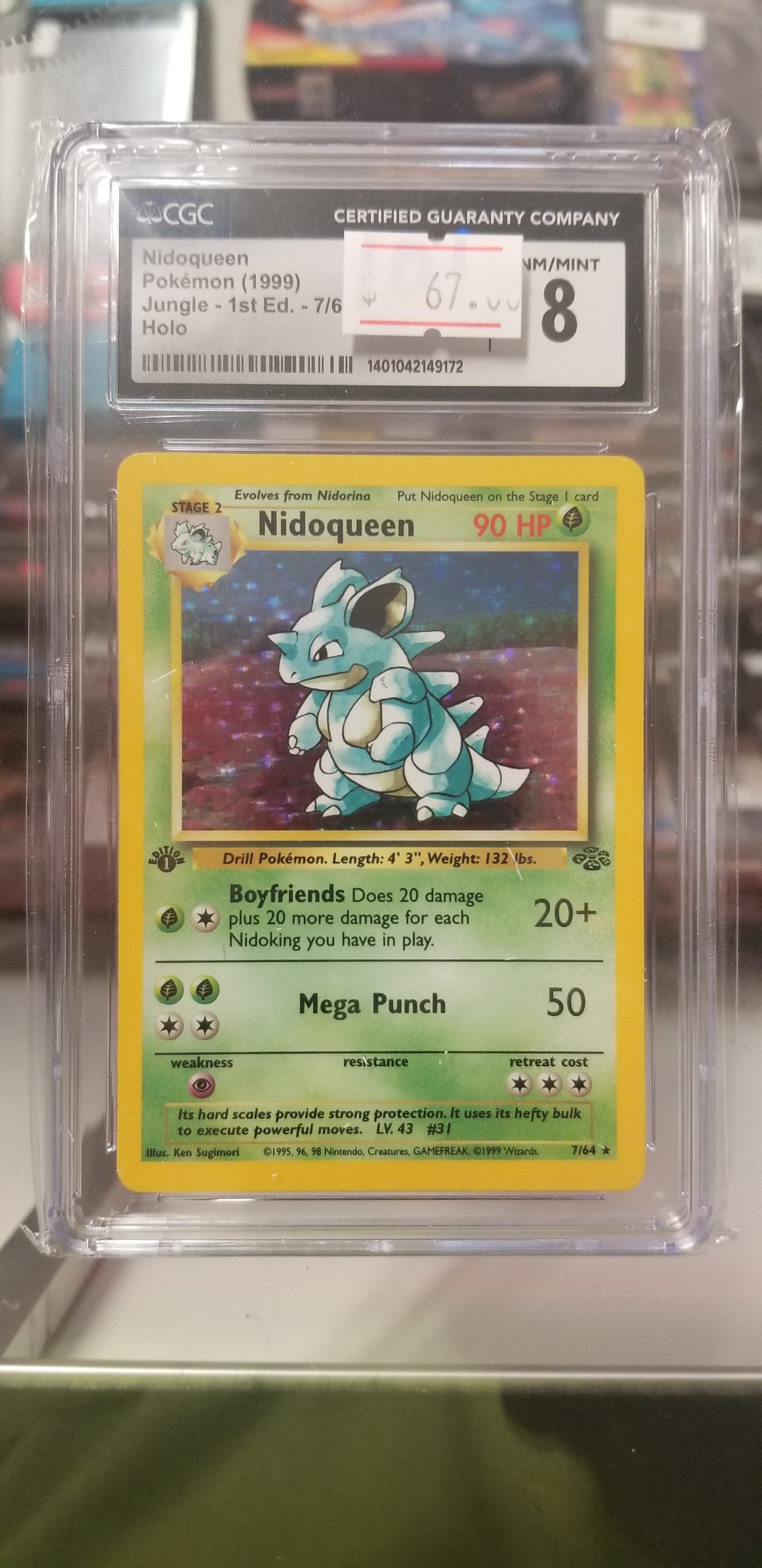 Nidoqueen Pokemon(1999) CGC 8 Mint