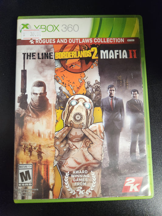 Rogues and outlaws collection  (the line,borderlands 2,mafia 2) Xbox 360